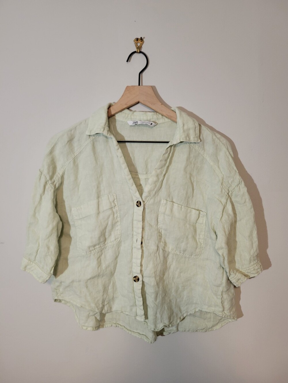 Zara 100% Linen Top
